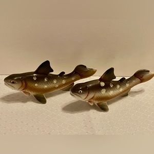 Salt & Pepper Shakers from Japan- Brown Trout. Sold as pictured